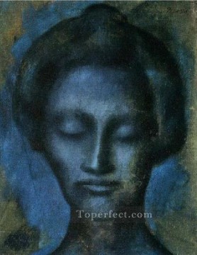 パブロ・ピカソ Painting - 女性の頭 2 1901 パブロ・ピカソ